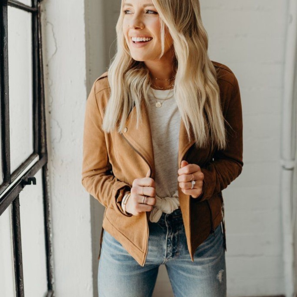 Palmer Suede Moto Jacket CJLA